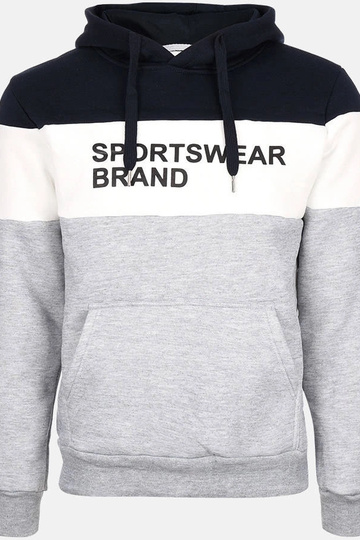 Sweat à capuche gris clair...