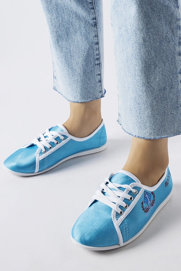 Blå Woodstock sneakers til kvinder