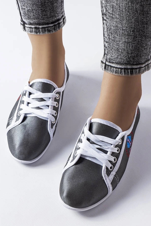 Graue Woodstock Sneakers für Damen Graue Woodstock Sneakers für Damen
