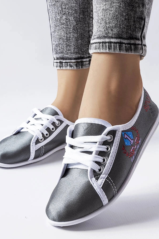 Graue Woodstock Sneakers für Damen Graue Woodstock Sneakers für Damen