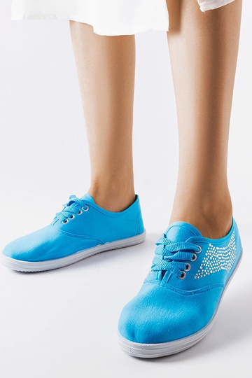 Blå sneakers med...