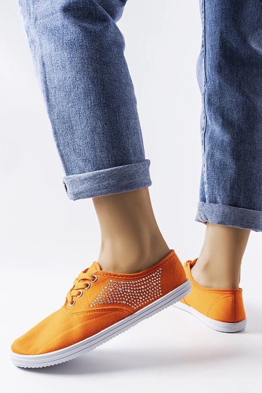 Oranje sneakers met zirconia Godfrey