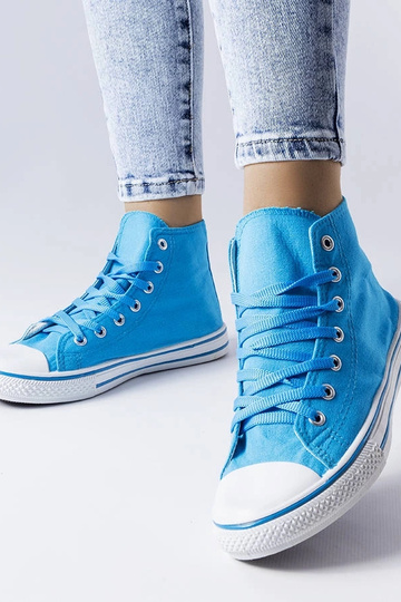 Baskets montantes bleues Alaine 2