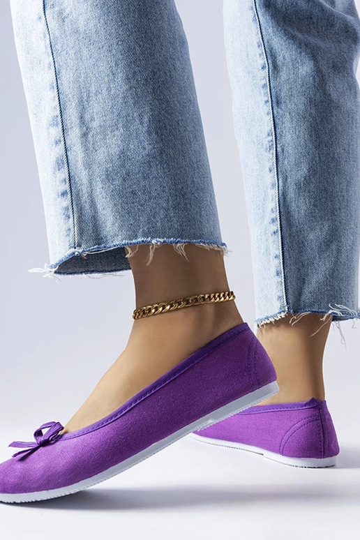 Ballerines en tissu violet Gendron