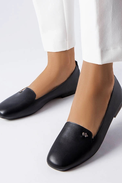 Sort Noël Square Toe Ballet Flats