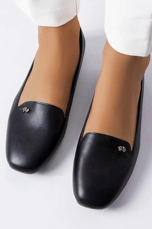 Sort Noël Square Toe Ballet Flats