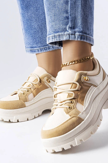 Braune Sportschuhe mit...