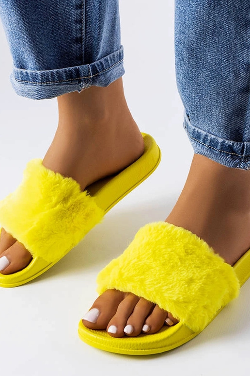 Raffaele flip-flops i gul pels