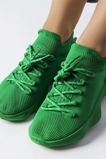 Sneakers i Côté-grønt stof 2