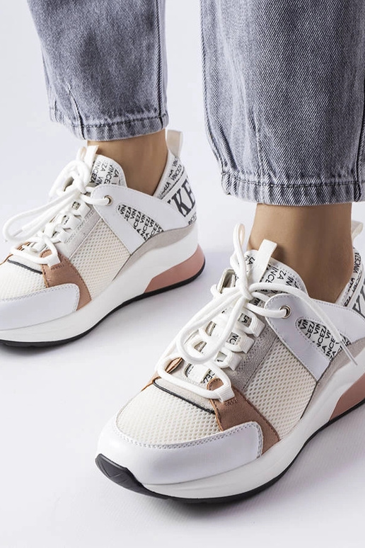 Vinceza hvide og lyserøde sneakers Vinceza hvide og lyserøde sneakers