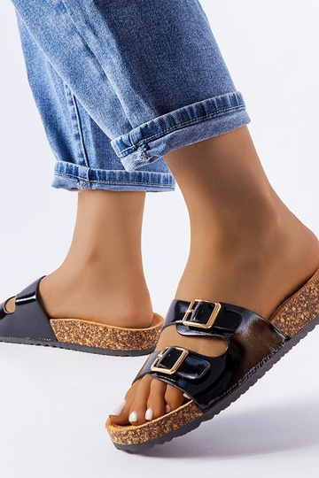 Sorte korksålede flip-flops Cincinna