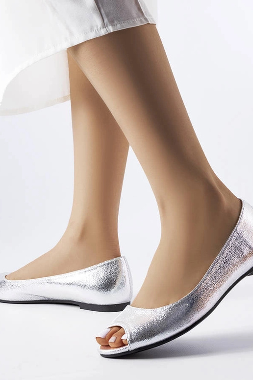 Trieux – Ballerinas in Silber-Metallic