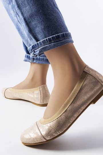 Crummit – Ballerinas in Beige-Metallic 2