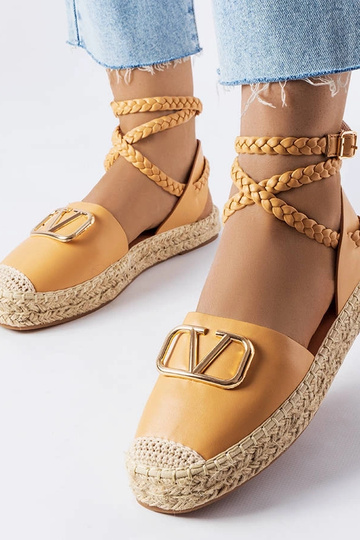 Bruine veterschoenen espadrilles, „Parent"