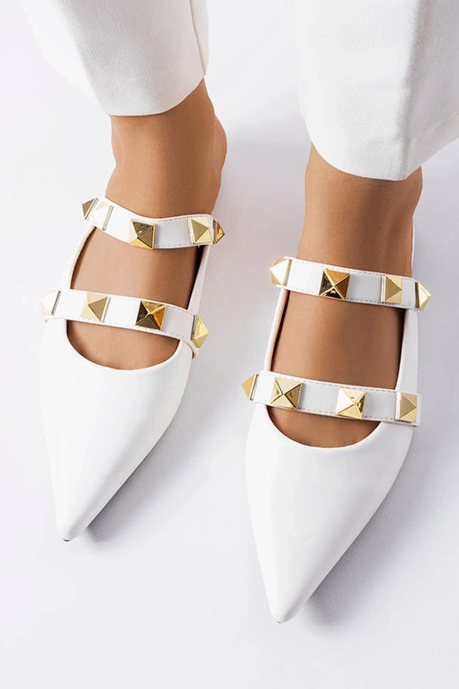 Mules blanches à bout pointu Ruckman