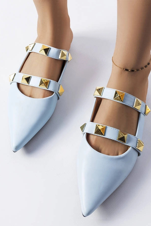 Mules cloutées bleues Ruckman