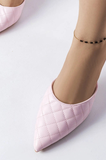 Rosa gesteppte Slipper mit Stilettoabsatz von Lambert 2