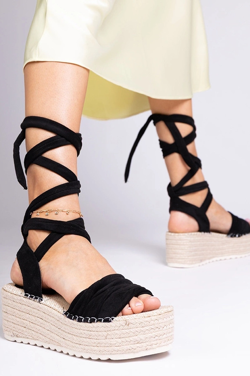 Espadrilles à plateforme noires Loiseau