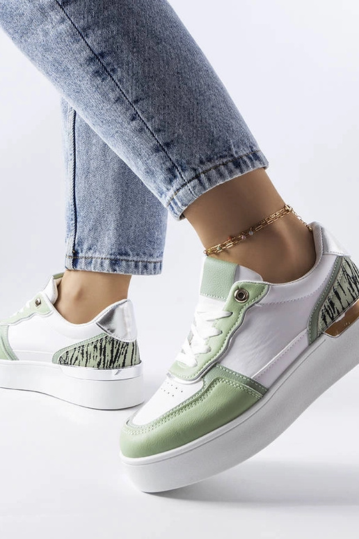 Grønne sneakers på Tooele platformen Grønne sneakers på Tooele platformen