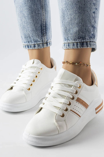 Weiße Plateau-Sneakers von Lanoie