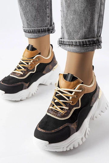 Schwarze Sneakers mit unregelmäßiger Sohle Alta 2