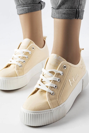 Beige Lee Cooper sneakers LCW-23-31-1808L