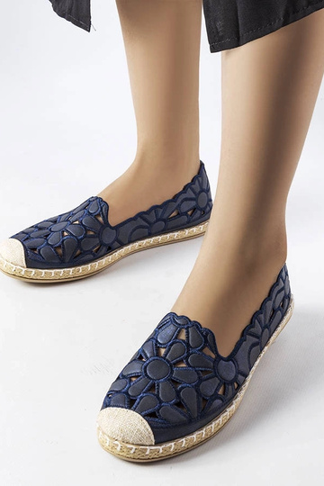 Espadrilles ajourées bleu...