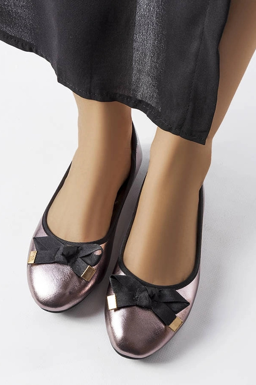 Silber Metallic Ballerinas mit...