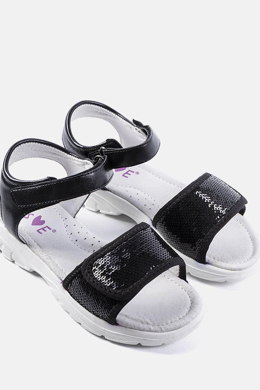 Schwarze Kindersandalen Grenier Schwarze Kindersandalen Grenier