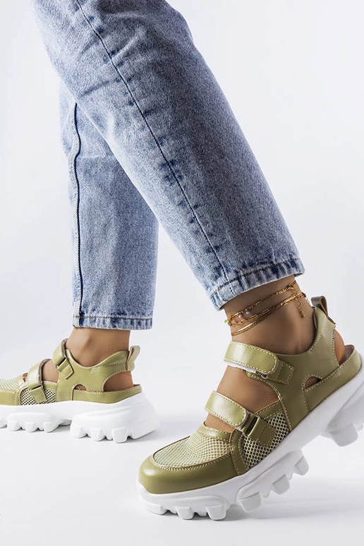 Grønne sneakers med massiv Djurs sål Grønne sneakers med massiv Djurs sål