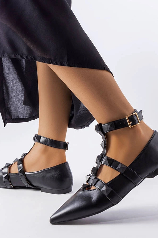 Ballerines noires avec fermoir Blur...