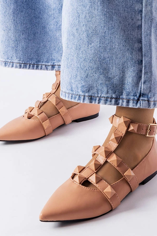 Beige ballerinaer med en...