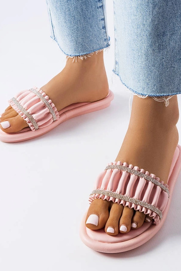 Rosa Zirkonia-Flip-Flops...