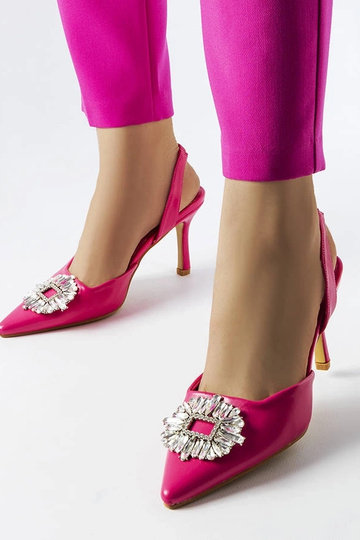 Pink rhinestone hæle Moïse