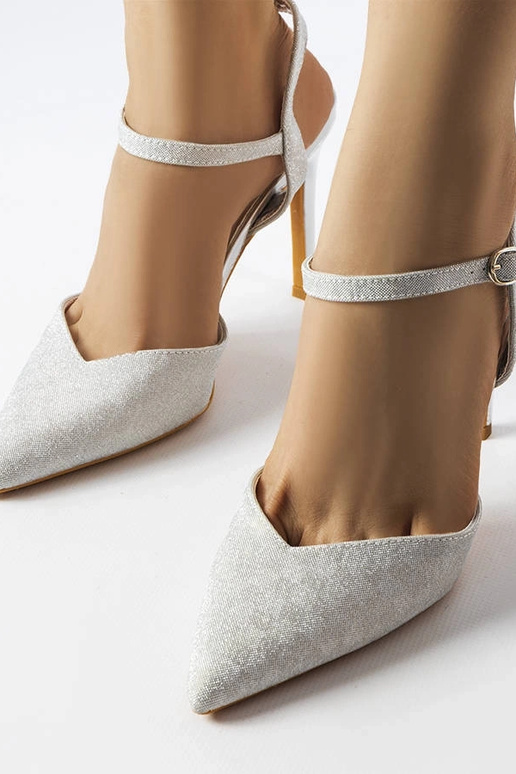 Silberglänzende Gallia-Pumps Silberglänzende Gallia-Pumps