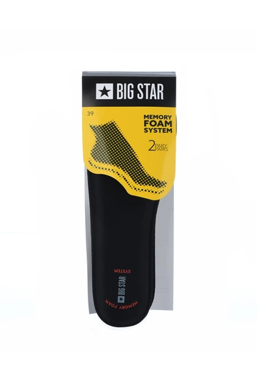 Semelles intérieures en mousse à mémoire de forme Big Star noires 2