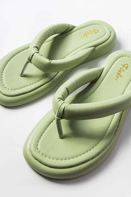 Grønne chunky Smithfield flip-flops