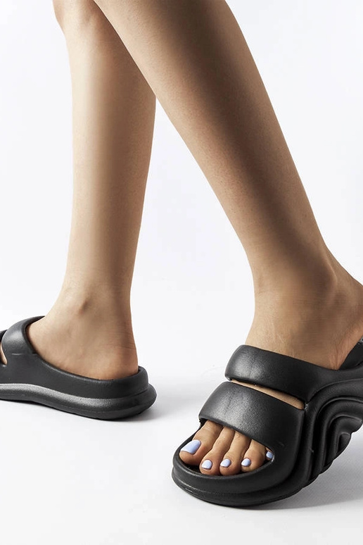 Tongs Geneve en caoutchouc noir