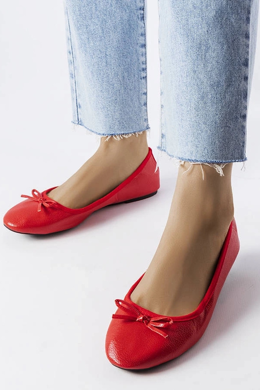 Ballerines rouges à noeud Vaillancour