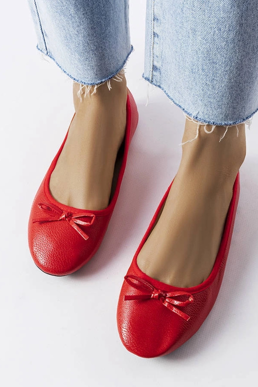 Ballerines rouges à noeud Vaillancour