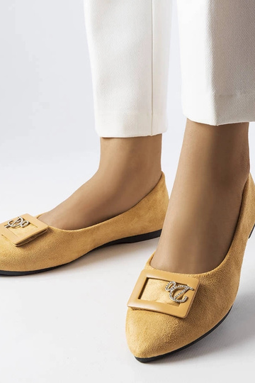 Beige Ballerinas mit...