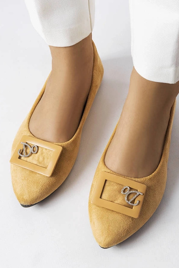 Ballerines beiges ornées de zircons Fleming 2