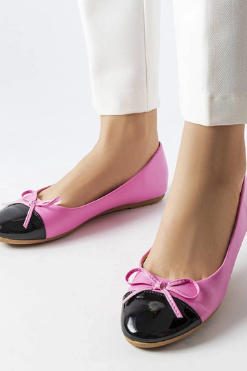 Ballerines à bout verni rose Despins