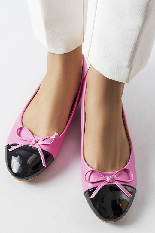 Despins Pink Patent Toe Ballerinas