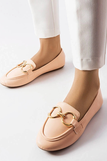 Beige dame loafers Couturier