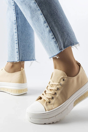 Beige Hawthorne Platform Sneakers