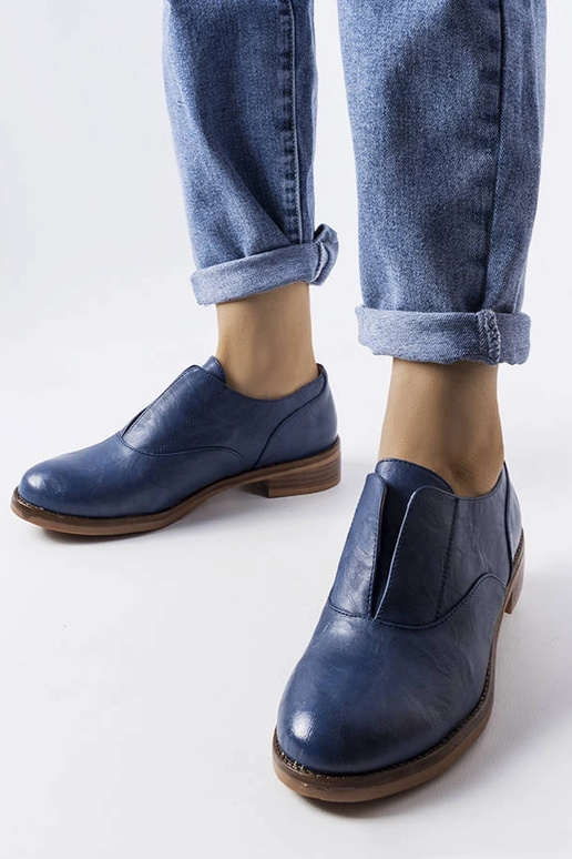 Bottes en simili cuir bleu foncé Burdett
