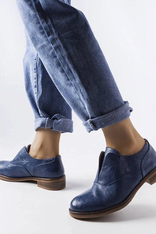 Bottes en simili cuir bleu foncé Burdett