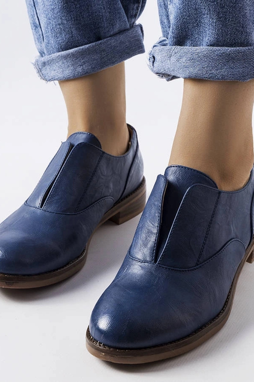 Bottes en simili cuir bleu foncé Burdett
