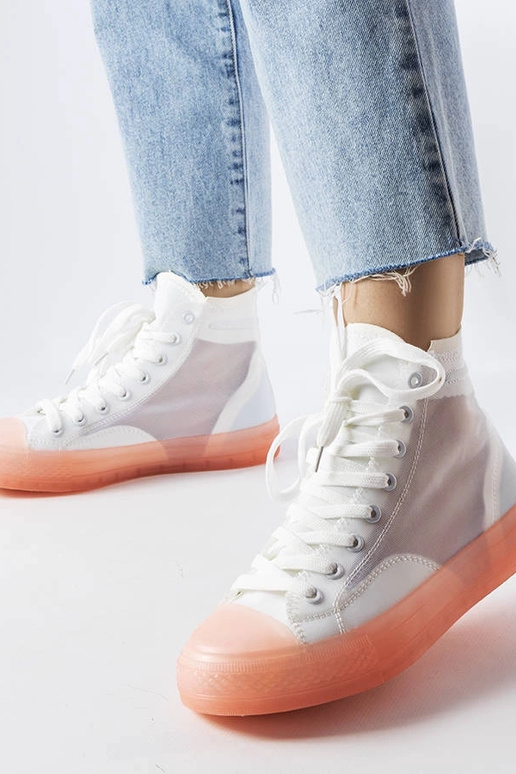 Hvide og lyserøde Nanterre high-top... Hvide og lyserøde Nanterre high-top...